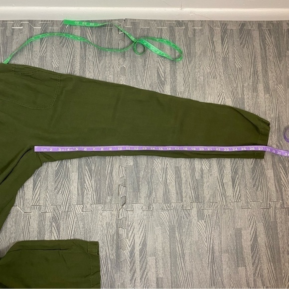 Cartonnier by Anthropologie Army Green Linen Blend Pants - Picture 4 of 12